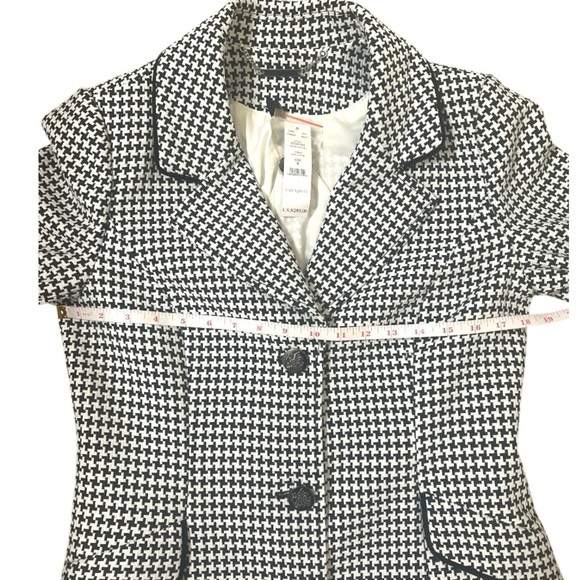 White House Black Market Houndstooth Coat Size Small NWT - Picture 8 of 12